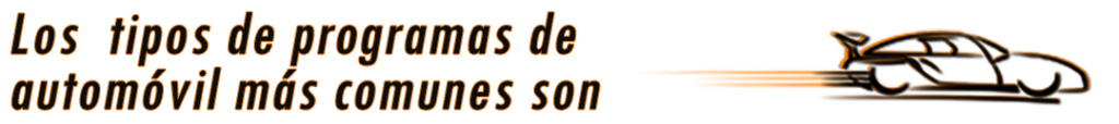 Los tipos de programas de automóvil más comunes son